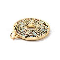 Реечное покрытие латунь микро паве разноцветные подвески из кубического циркония&nbsp;KK-F852-17G-02