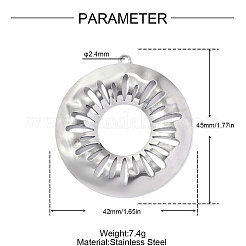 Anhänger aus Edelstahl 304&nbsp;STAS-OY019-03P