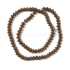 Brins de perles de pierre de lave naturelle galvanisées&nbsp;G-A234-F02-01B