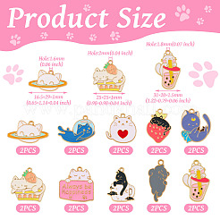 20 шт. двухцветные милые подвески из сплава&nbsp;ENAM-TA0001-91