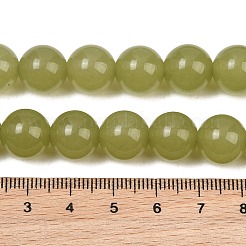 Gefärbt natürlichen weißen Jade Perlen Stränge&nbsp;GG-CBAEB22-B01-12mm-05