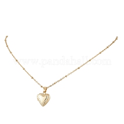 Подвеска в виде сердца из латуни с фотографией&nbsp;NJEW-JN05734