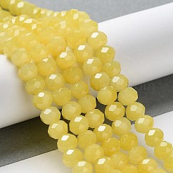 Perles de verre imitation jade cuites au four&nbsp;DGLA-A034-J6MM-A24