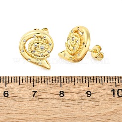 Серьги-гвоздики из циркония&nbsp;EJEW-H158-07B-G