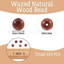 Cuentas de madera natural perfumada&nbsp;WOOD-TA0001-34