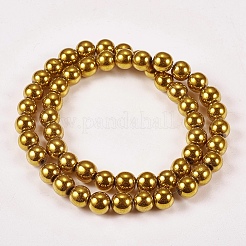 Electroplate non magnetici ematite sintetico fili di perline&nbsp;X-G-J169A-8mm-04