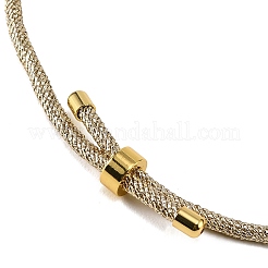 Verstellbares rundes Armband aus geflochtenem Polyesterband&nbsp;FIND-G117-01G-01