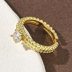 Кольца из латуни с микропаве&nbsp;RJEW-G364-02G
