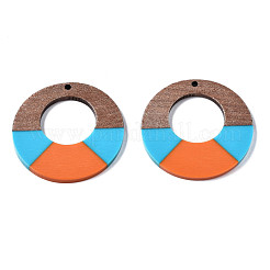 Pendentifs en bois de résine et de noyer&nbsp;RESI-S389-068A