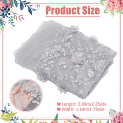 Polyester-Stickstoff mit Blumenmuster&nbsp;DIY-WH0888-486A