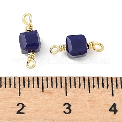 Стеклянные граненые кубические соединители подвески&nbsp;KK-C097-10G-02