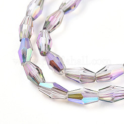 Прозрачные стеклянные бусины гальваническим пряди&nbsp;GLAA-K064-05A-01A