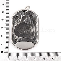 Pendentifs de grande taille en acier inoxydable chirurgical 316&nbsp;STAS-Z073-25AS