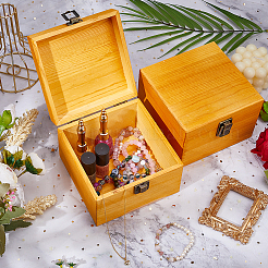 2 шт. деревянные ящики для хранения с откидной крышкой&nbsp;WOCR-DC0001-05