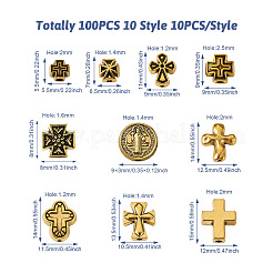 100 pz 10 perline in lega di zinco in stile tibetano&nbsp;FIND-CD0001-38