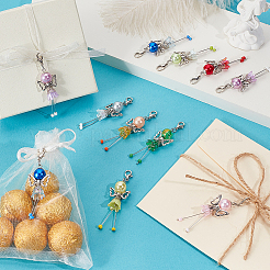 20 шт. 10-цветный ангел из АБС-пластика с жемчугом&nbsp;HJEW-PH02228