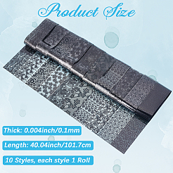 10 Rolle Nagelfolie mit Blumenmotiv aus Haustierspitze. Blumen-Transferpapier&nbsp;STIC-SP0001-18