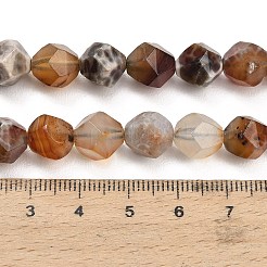 Brins de perles d'agate naturelle (teintes et chauffées)&nbsp;G-K425-B06-01