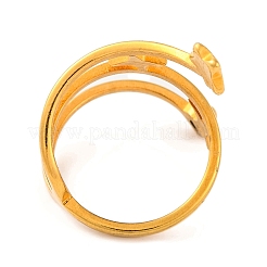 Ionenbeschichtung (IP) 304 Edelstahl Stern Fingerringe für Frauen&nbsp;RJEW-S414-24B-G