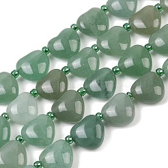 Естественный зеленый авантюрин бисер нитей&nbsp;G-NH0069-A03