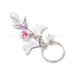 5 шт. 5-цветная эмалевая сплавная подвеска с акриловыми брелоками&nbsp;KEYC-JKC01347