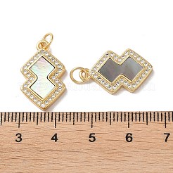 Ottone micro spianare pendenti zirconi&nbsp;KK-B083-19G-01
