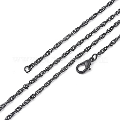 Fabrication de colliers en chaîne de singapour en laiton par électrophorèse&nbsp;MAK-N029-04