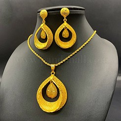 Комплект из ожерелья с подвеской в форме капли и серег-гвоздиков из сплава&nbsp;FS-WGC8386-01