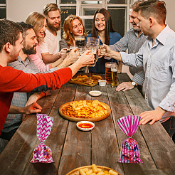 100 шт. 4-х видов прямоугольных пластиковых пакетиков для конфет&nbsp;ABAG-WH20013-19E