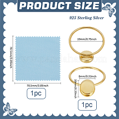 1 шт. 925 компонента кольца из стерлингового серебра&nbsp;STER-BC0003-88G