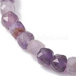 Браслеты из натуральных кубических бусин аметиста для женщин&nbsp;BJEW-JB13179-01