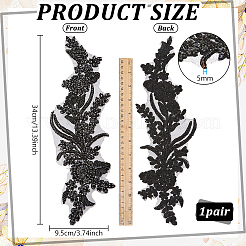 Appliques de fleurs en strass en verre&nbsp;DIY-WH0579-67B