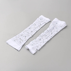 Gants longs en maille de nylon&nbsp;AJEW-WH20010-12B