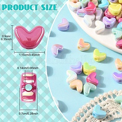 50шт УФ-покрытие непрозрачные акриловые бусины&nbsp;MACR-YW0004-06