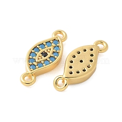 Ciondoli connettore in ottone micro pavé di zirconi cubici&nbsp;KK-U056-45G
