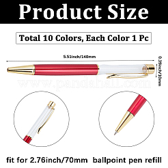 10 bolígrafo de tubo vacío creativo de 10 colores&nbsp;AJEW-GF0014-31A