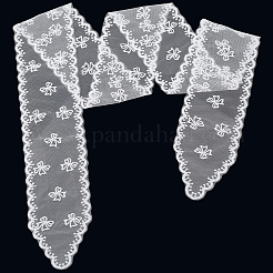 Polyester-Stickerei-Spitze Bowknot lange Schal Gürtel für Frauen&nbsp;AJEW-WH20070-194B