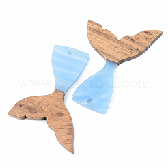 Подвески из непрозрачной смолы и ореха&nbsp;RESI-S389-032A-C