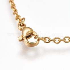 Collares colgantes de acero inoxidable 304&nbsp;NJEW-F225-26G