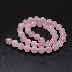 Madagascar rosa naturale perle di quarzo fili&nbsp;G-K285-33-10mm-02