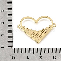 Valentinstag-Herzanhänger aus Messing mit Mikropavé-Fassung und klaren Zirkonia&nbsp;KK-C263-15G