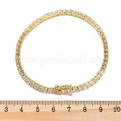 Bracelets en laiton micro pavé de zircons cubiques transparents pour femmes&nbsp;BJEW-M047-03G