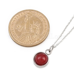 Природные смешанные камень кулон ожерелье&nbsp;NJEW-JN05489-01