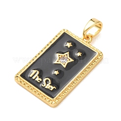 Pendentifs en laiton zircon cubique transparent&nbsp;KK-C264-09G