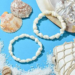 Stretch-Armbänder aus natürlichen Muschelperlen für Frauen&nbsp;BJEW-JB10883