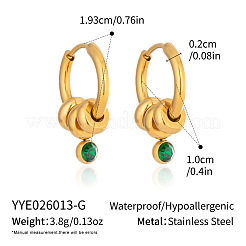 Orecchini in acciaio inossidabile 304 con zirconi&nbsp;TD3994-1