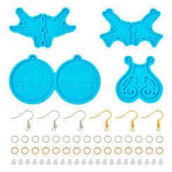 Силиконовые Молды для подвески в виде птицы своими руками (4 шт.&nbsp;DIY-TA0009-91