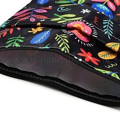 Couvertures de livres zippées en polyester à imprimé floral&nbsp;AJEW-Z051-03C