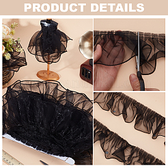 1 шт. плиссированная кружевная лента из органзы&nbsp;OCOR-HY0001-33A