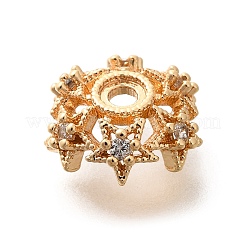 Покрытие стойки латунь микро паве прозрачные колпачки из кубического циркония&nbsp;KK-H508-25A-KCG